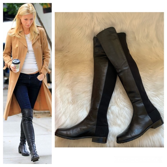 STUART WEITZMAN 50/50 Over Knee Leather Boots - Picture 2 of 8